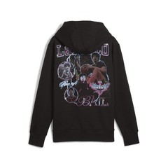 PUMA Melo Iridescent Hornets Full Zip Hoodie Mens Black Casual Outerwear 6277960