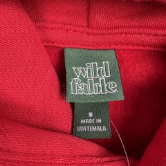 Wild Fable Hoodie adult S Red Pullover Oversized Hooded Pockets Embroidered Logo