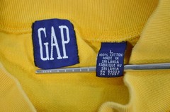 Vintage Gap 90’s Gold Yellow Green Gray Striped Shirt Pullover Sweatshirt Large