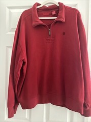 IZOD Mens XXL Red 1/4 Zip Pullover Sweatshirt Exclusive Decoration – Bangladesh!