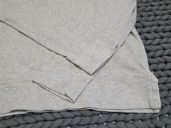 Todd Snyder Light Heather Gray Pullover Henley Hoodie Lightweight Sweatshirt LG