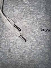 calvin klein pullover hoodie mens XL Gray Logo Designer Sports Comfort Warm