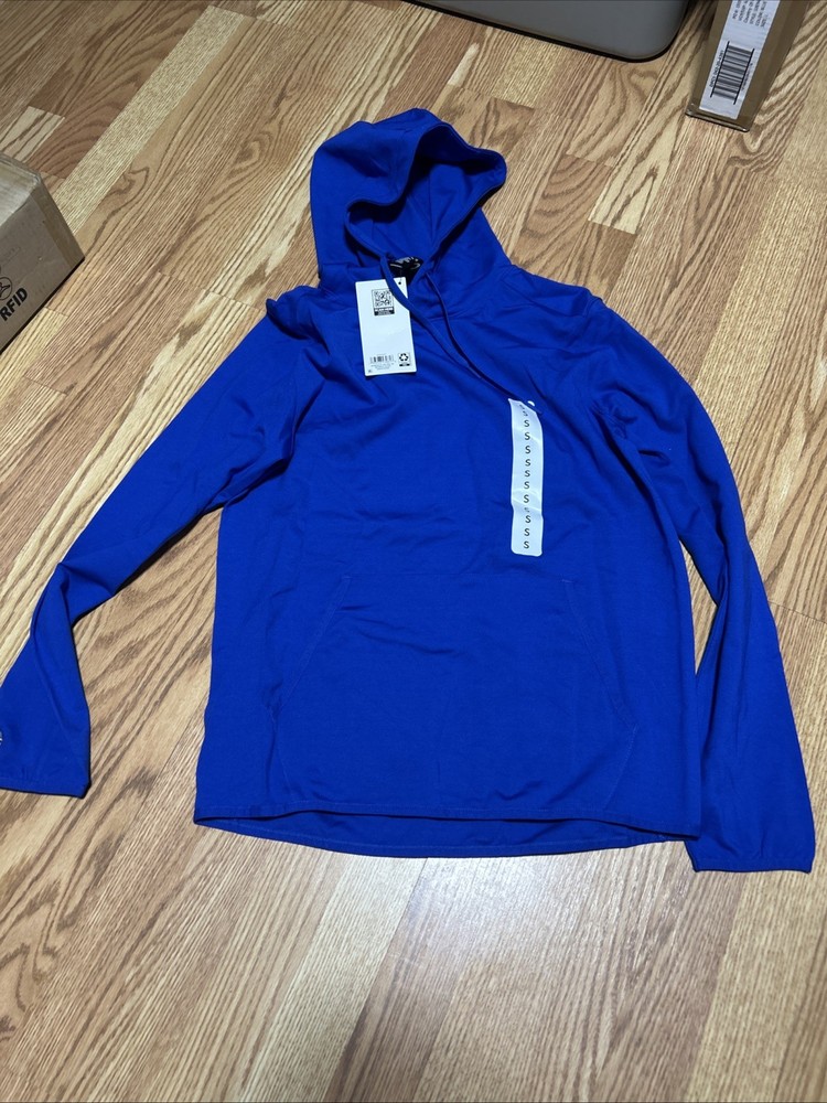 Member’s Mark Men’s Kangaroo Pocket Drawstring Luxe Hoodie Blue – S