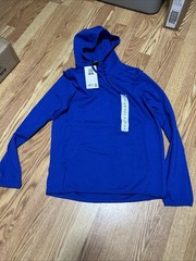 Member’s Mark Men’s Kangaroo Pocket Drawstring Luxe Hoodie Blue – S