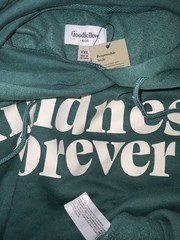 Mens S or XXL pullover Hoodie w/drawstring & Kangaroo pocket GREEN Graphic print