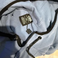 CCS Men’s Blue Cotton Fleece Full Zip Hooded Hoodie w/ Pockets Size M