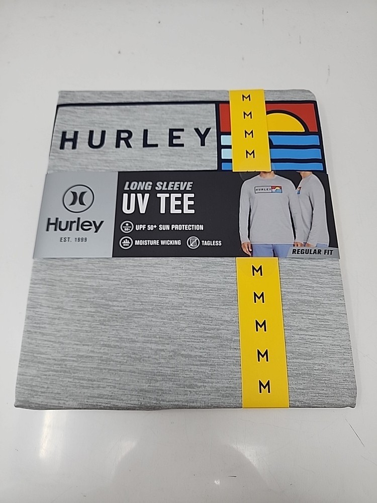 Hurley Men’s Sunny Side Hybrid Stretch Tagless UV T-Shirt M Grey