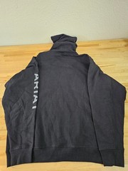 M / MEDIUM – BLACK – Ariat Men’s Long Sleeve Warm Fleece Logo Print Hoodie