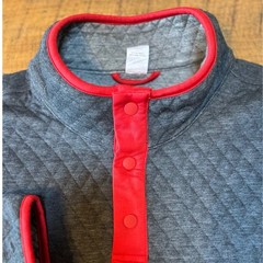 Marine Layer Pullover Mens Size Medium Gray Quilted 1/4 Snap Corbett Sweatshirt