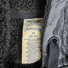 Vintage Faded Glory Skull Hoodie Men’s Size Medium AOP Sherpa Lined Cyber Y2K