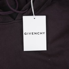 Givenchy Hooded Logo 100% Cotton Sweatshirt In Burgundy – Men’s Size Large