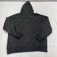 Unisex Adults Basic Black Long Sleeve Pullover Hoodie Size Small