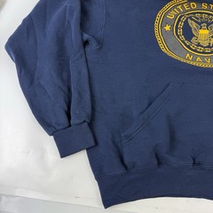 Soffe US Navy Hoodie Mens Medium Blue United States Navy Graphic Sweatshirt USA