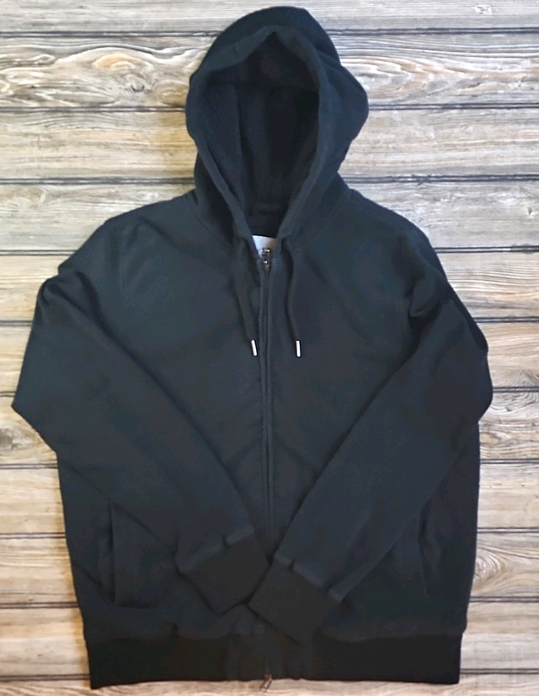 Goodfellow & Co Men’s Black Full-Zip Fleece Hoodie w/ Pockets, XL Regular