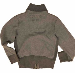 Abercrombie Full Zip Sweatshirt Kids Boys Youth Small Gray Distressed