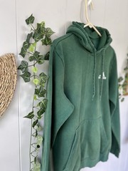 Adidas Men’s Fleece Hoodie Feelcozy Essentials Collegiate Green Sweatshirt M
