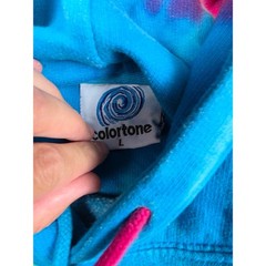 Colortone Hoodie Mens L Multicolor Tie Dye Hershey Graphic Pullover Sweatshirt
