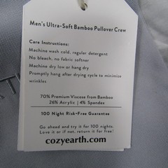 Cozy Earth Sweatshirt Mens 2XL Gray Pullover Lightweight Breathable Logo