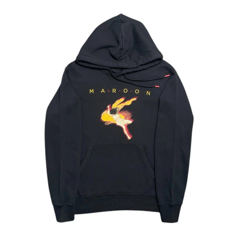 Maroon NYC Logo Hooded Sweatshirt Black