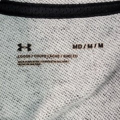 Under Armour Mens Hoodie Size Medium Heather Gray S/S Hooded Pockets Logo