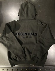 NEW Fear of God Essentials Core Stretch Limo Black Hoodie SS22 Size Large (L)