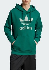 adidas men Adicolor Classics Trefoil Hoodie Collegiate Green Size XL – NEW