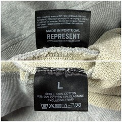 Represent Owners Club Sweatshirt Mens Large L Grey Long Sleeve Polo Sweater 1