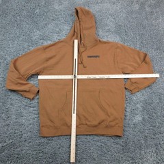 Enthuzst Apparel Co Hoodie Mens XL Brown Fleece Printed USA Back Graphic