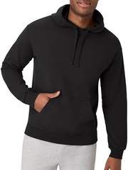 Men’s No Closure Hoodie Long Sleeve Hooded Neck Daily Wear Cotton, Cotton Blend