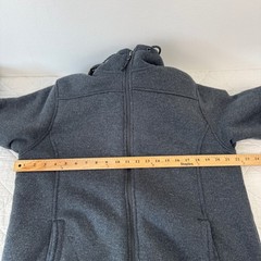 Rugged Elements Mens Fleece Lined Hoodie Charcoal Gray Full Zip Jacket Size M