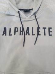 Alphalete Bubble letter Hoodie Gray Men’s Size Medium