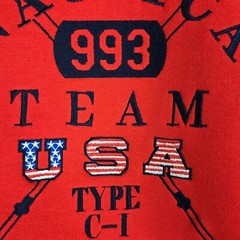VTG NAUTICA TEAM USA New 1/4 Button Hoodie Mens Sz Large Red Sweatshirt Hooded