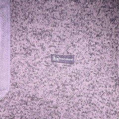 Banded Men’s Heathered Gray 1/4 Zip Mock Neck Sweatshirt M Polyester Knit