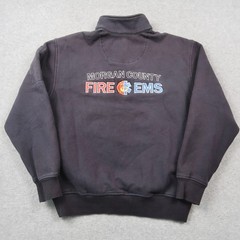 5.11 Tactical Mens Medium Blue Fire EMS 1/4 Zip Job Shirt Pullover Fleece