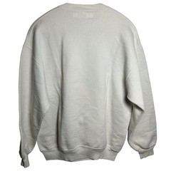 90s Wolf Sweatshirt Mens Large White Fleece Nature Fall Winter Snow Pullover