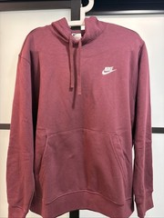 Mens Nike Burgundy Classic Hoodie Sweatshirt New L