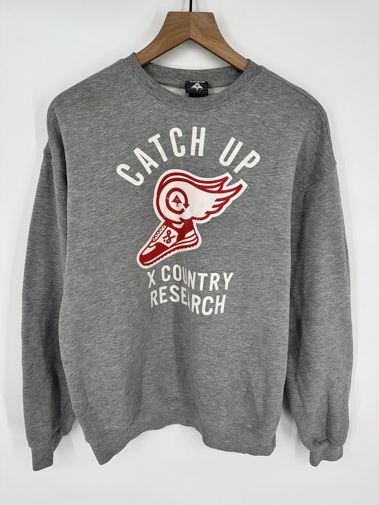 LRG Lifted Research Group Crewneck Sweatshirt Cross Country Graphic Size Medium