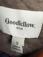 Goodfellow & Co Sweatshirt Mens Small Brown Quilted 1/4 Snap Mock Pullover NWT