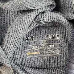 Under Armour Hoodie Mens M Gray Thermal Waffle Pullover All Season Gear Loose