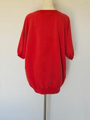 Vintage Polo Ralph Lauren Terry Knit Raglan Short-Sleeve Sweatshirt Coral Sz.L