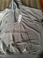 Nike Air Jordan Dri-FIT Short Sleeve Hoodie XL Gray Pullover Jumpman Men’s