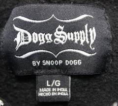 Dogg Supply By Snoop Dogg Pullover Hoodie Men’s Size L Black White Paisley