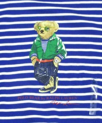 Polo Ralph Lauren Men’s Royal Blue/White Polo Bear Stripe Fleece Sweatshirt