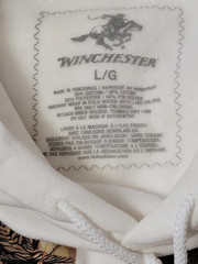 NWT Winchester Hoodie Men’s Large White Camo Logo Pullover Hooded Sweatshirt