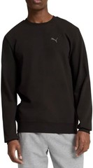 Puma Men’s Long Sleeve Textured Crew Pullover Sweatshirt, Black, Size M