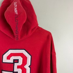 Y2K Outkast Clothing Sweatshirt Hoodie Red White Rap Hip Hop Mens Sz XL Logo