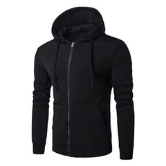 Men’s Autumn Zip Hoodie Jacket Slim Fit Long Sleeve Casual Sweatshirt