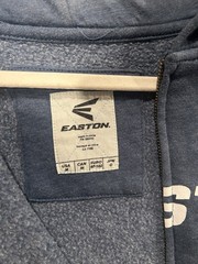 Easton Men’s Blue Full Zip Hoodie M Fleece Graphic Print Pockets