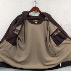 Cabela’s Hoodie Men’s L Tall Faded Brown Waffle Thermal Lined Full Zip Workwear
