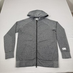 Reigning Champ Hoodie Mens Large Gray Adidas Zip Up Sweater Jacket Stretch Gym